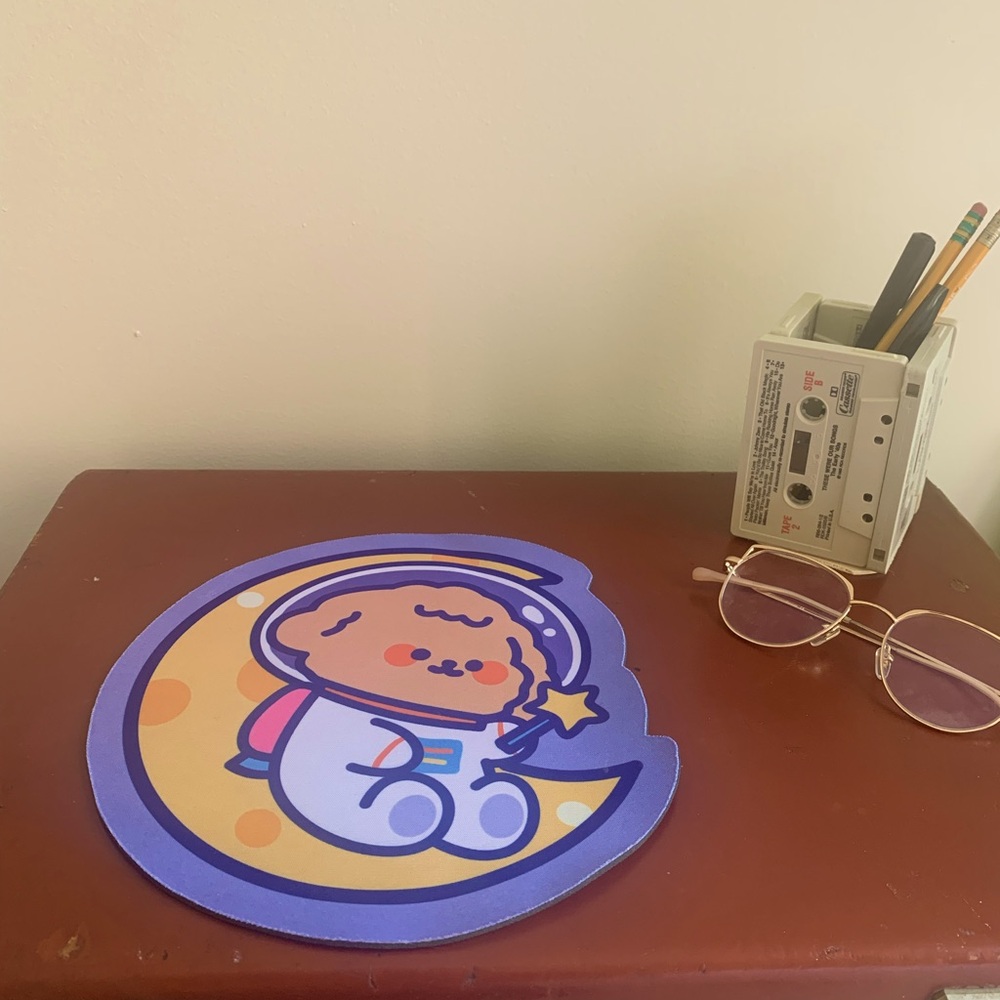 cute space bear mousepad